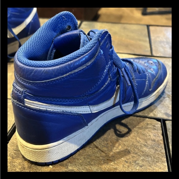 Nike Air Jordan 1 Retro High OG GS Shoes Hyper Royal 575441-401 Youth boy Sz 6Y - Picture 6 of 9